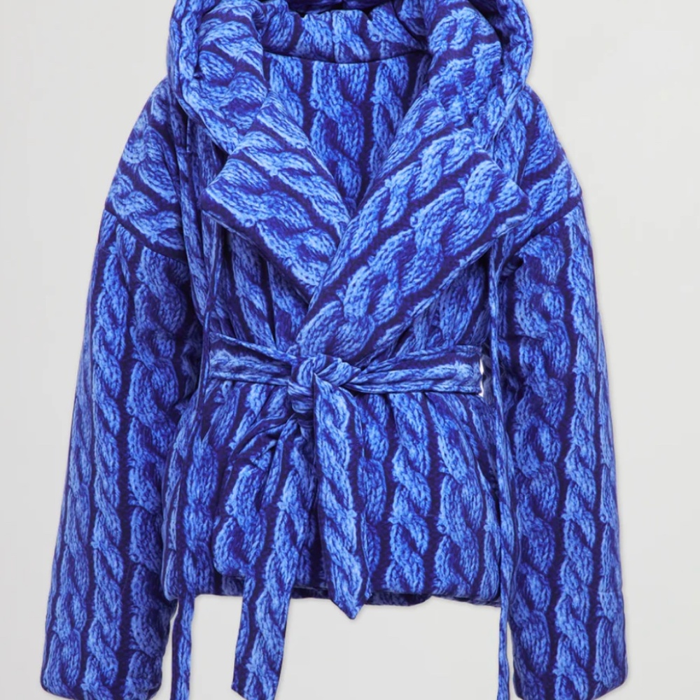 Brand New NORMA KAMALI - Hooded Sleeping Bag Coat Short - Picture 7 of 8